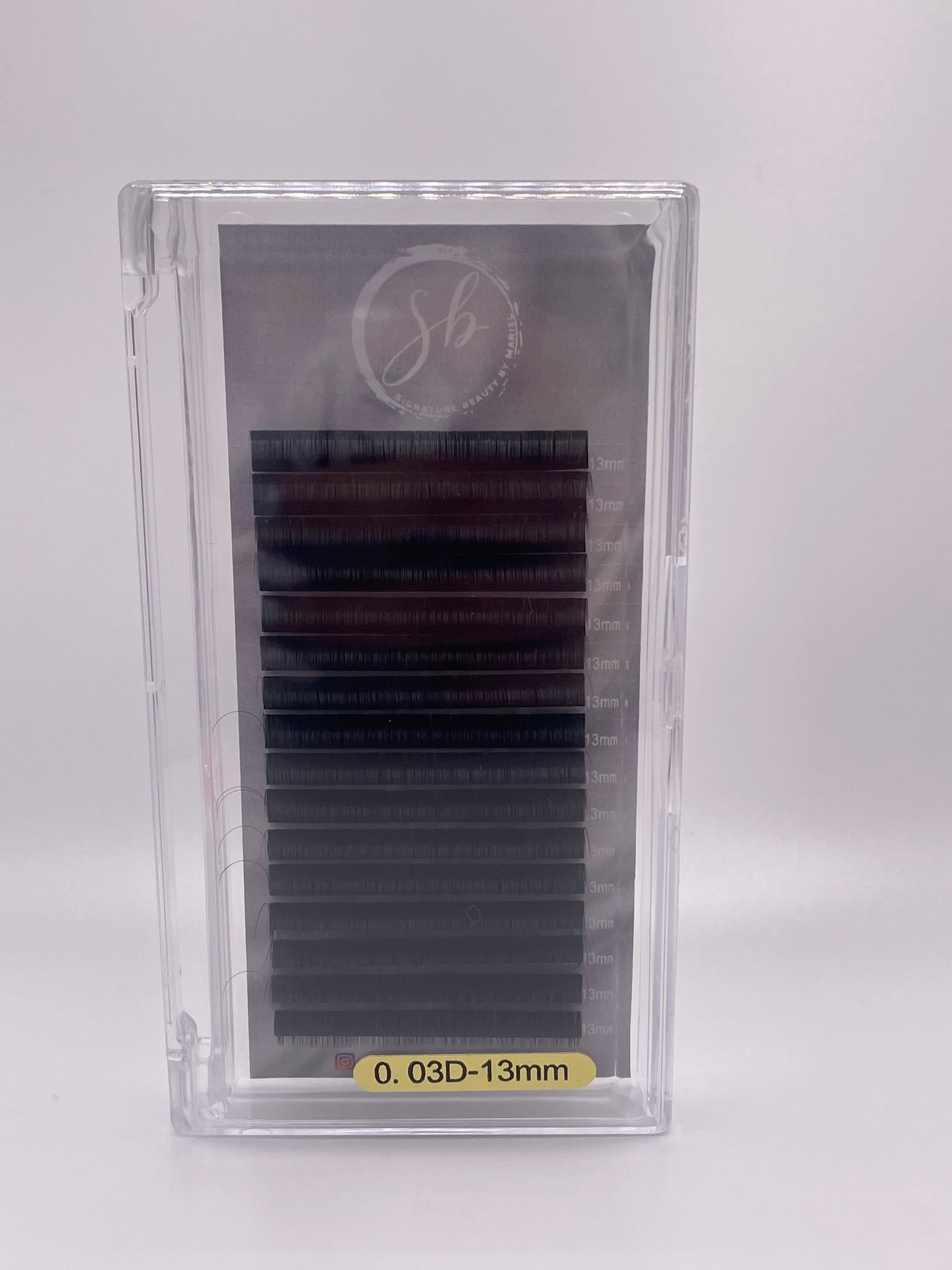 Eyelash Extension Single length Tray 0.03 D-Curl