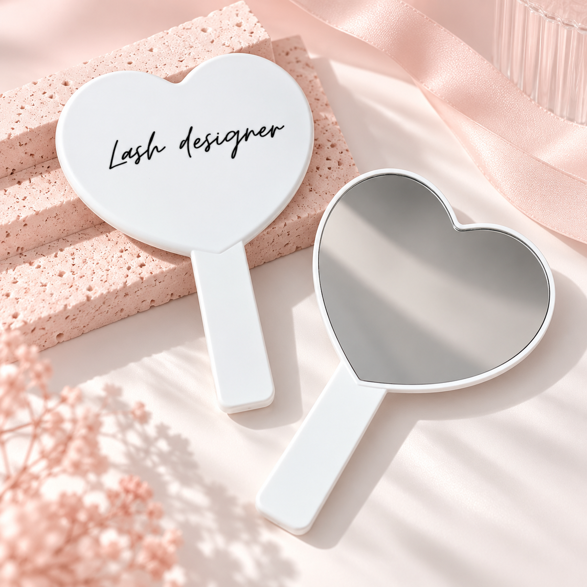Lash designer heart mirror