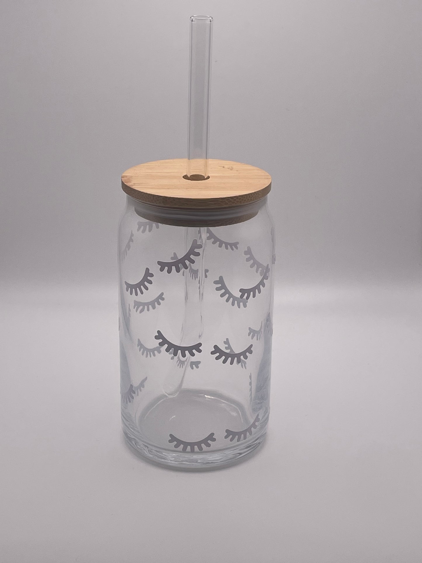 Glass lash bamboo cup
