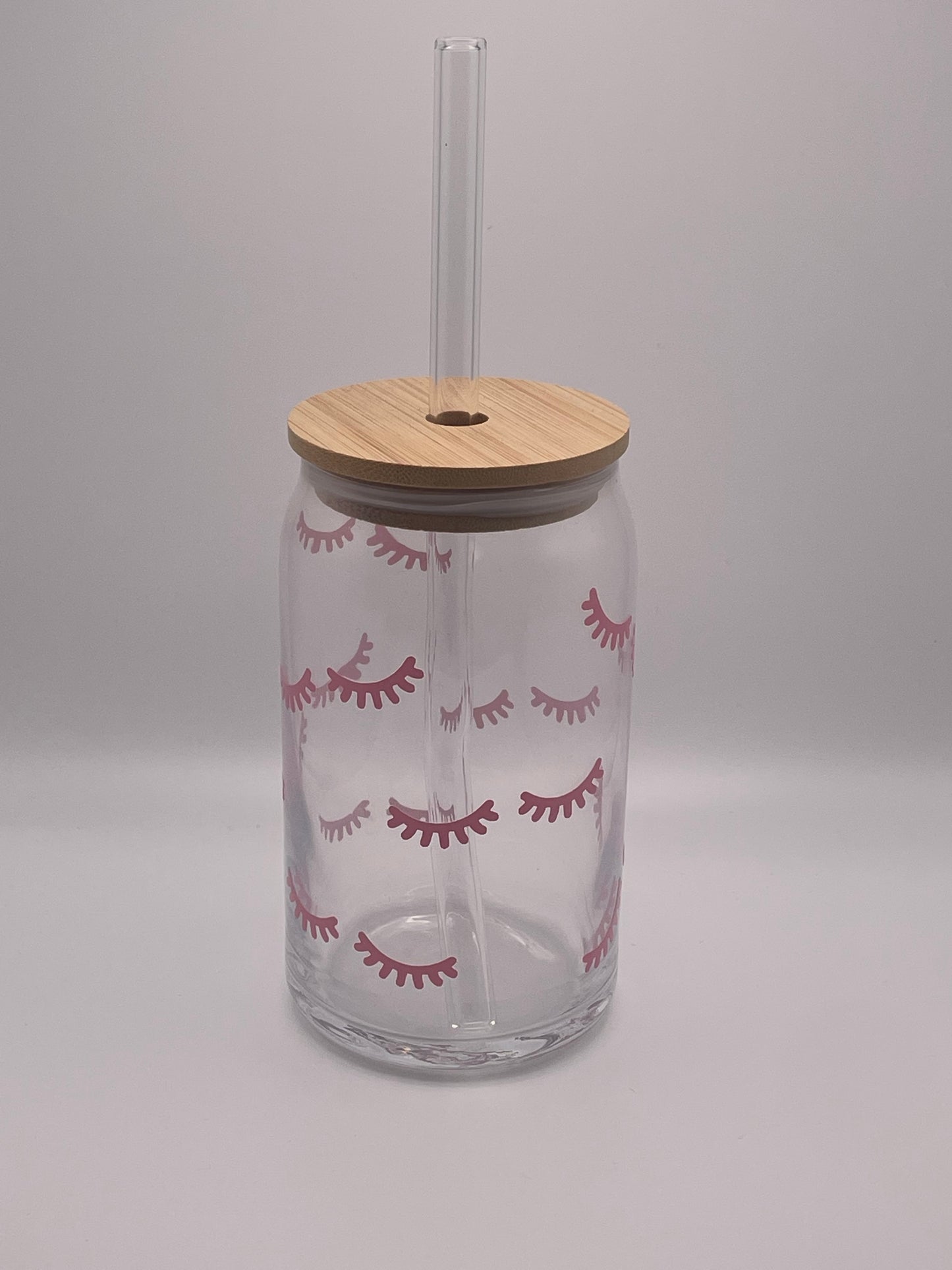 Glass lash bamboo cup