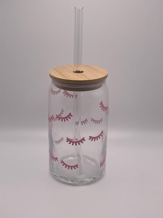 Glass lash bamboo cup