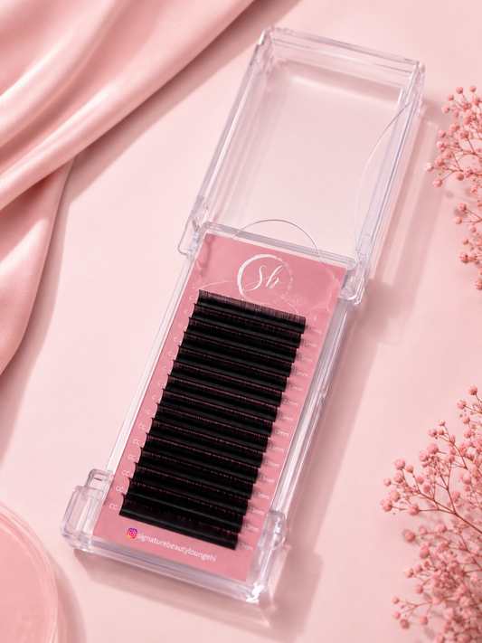 Signature Velvet Eyelash Extension Single length Tray 0.05